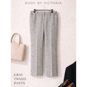 Body by Victoria Gray Tweed Pants Straight Leg Christie Fit Size 16
